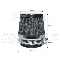 TUNING CHROM CHROMOWANY FILTR STOŻKOWY 32MM 32 MM 32-MM M1