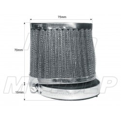 TUNING CHROM CHROMOWANY FILTR STOŻKOWY 38MM 38 MM 38-MM T1