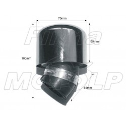 TUNING CHROM CHROMOWANY FILTR STOŻKOWY 38MM 38 MM 38-MM M2 45 STOPNI METALOWA NAKŁADKA