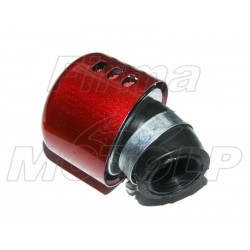 TUNING CZERWONY FILTR STOŻKOWY 38MM 38 MM 38-MM M2 45 STOPNI METALOWA NAKŁADKA