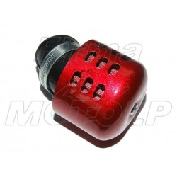 TUNING CZERWONY FILTR STOŻKOWY 38MM 38 MM 38-MM M2 45 STOPNI METALOWA NAKŁADKA