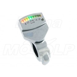 CHROMOWANY METALOWY DIODOWY WSKAŹNIK ŁADOWANIA AKUMULATORA WOLTOMIERZ