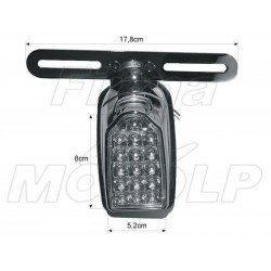 TYLNA LAMPA TYŁ LED METALOWA CHROM HOMOLOGACJA