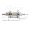 FILTR PALIWA SZKLANY METAL CHROM ROZKRĘCANY 8MM