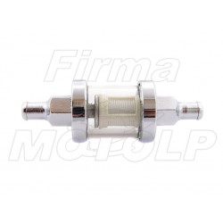 FILTR PALIWA SZKLANY METAL CHROM ROZKRĘCANY 8MM