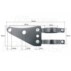 UCHWYTY REFLEKTORA PRZEDNIEJ LAMPY CZARNE 35MM