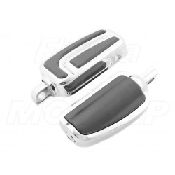 PODNÓŻKI KIEROWCY PASAŻERA MOTOCYKLOWE CHROMOWANE Z GUMĄ