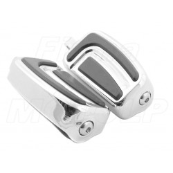 PODNÓŻKI KIEROWCY PASAŻERA MOTOCYKLOWE CHROMOWANE Z GUMĄ