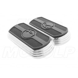 PODNÓŻKI KIEROWCY PASAŻERA MOTOCYKLOWE CHROMOWANE Z GUMĄ