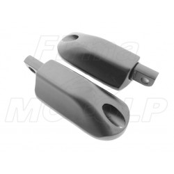 PODNÓŻKI KIEROWCY PASAŻERA MOTOCYKLOWE CZARNE Z GUMĄ