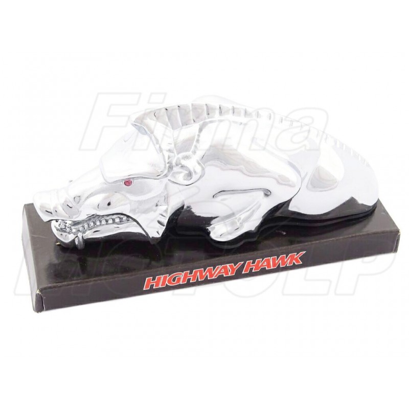 CHROMOWANY ORNAMENT DZIK NA BŁOTNIK - CHOPPER DRAG CRUISER KLASYK