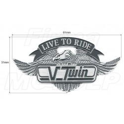 ORNAMENT EMBLEMAT NAKLEJKA 3D "LIVE TO RIDE"