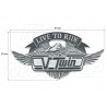 ORNAMENT EMBLEMAT NAKLEJKA 3D "LIVE TO RIDE"