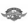 ORNAMENT EMBLEMAT NAKLEJKA 3D "LIVE TO RIDE"