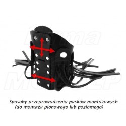 SKÓRZANY UCHWYT NA NAPÓJ KUBEK NA GMOLE CHOPPER HARLEY DRAG CRUISER KLASYK