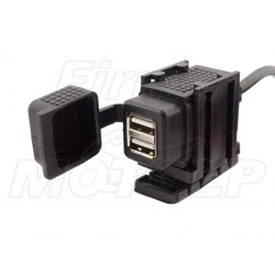 MOTOCYKLOWE GNIAZDO 2X USB NA PŁASKĄ POWIERZCHNIĘ
