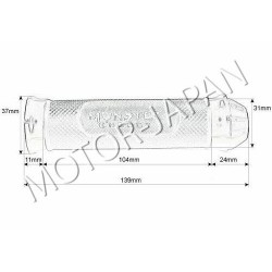 TUNING MANETKI MOTOCYKLOWE GUMY KIEROWNICY 22MM