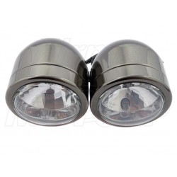 REFLEKTOR LIGHTBAR LAMPA PODWÓJNA CZARNY CHROM HOMOLOGACJA E11