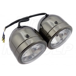 REFLEKTOR LIGHTBAR LAMPA PODWÓJNA CZARNY CHROM HOMOLOGACJA E11