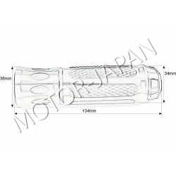 TUNING MANETKI MOTOCYKLOWE GUMY KIEROWNICY 22MM