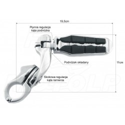 PODNÓŻKI SPACERÓWKI NA GMOLE 32MM HONDA VT 500 600 750 1000 1100 C C2 C4 C5 SHADOW