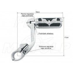 PODNÓŻKI SPACERÓWKI NA GMOLE 32MM HONDA VT 500 600 750 1000 1100 C C2 C4 C5 SHADOW