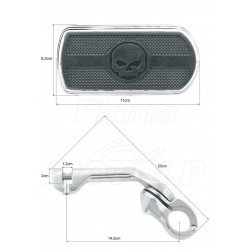 PODNÓŻKI SPACERÓWKI NA GMOLE 32MM KAWASAKI VN 1600 VULCAN NOMAD MEAN STREAK