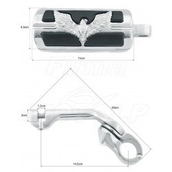 PODNÓŻKI SPACERÓWKI NA GMOLE 32MM YAMAHA XVS V-STAR MIDNIGHT WILD STAR XVZ ROYAL STAR