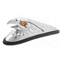 CHROMOWANY ŚWIECĄCY ORZEŁ ORNAMENT NA BŁOTNIK DO CHOPPERA