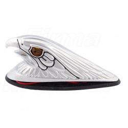 SREBRNY ŚWIECĄCY ORZEŁ ORNAMENT NA BŁOTNIK DO CHOPPERA