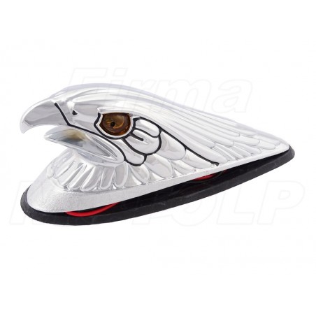 SREBRNY ŚWIECĄCY ORZEŁ ORNAMENT NA BŁOTNIK DO CHOPPERA