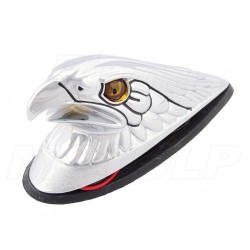 SREBRNY ŚWIECĄCY ORZEŁ ORNAMENT NA BŁOTNIK DO CHOPPERA