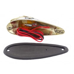 SREBRNO-ZŁOTY ŚWIECĄCY ORZEŁ ORNAMENT NA BŁOTNIK DO CHOPPERA