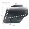 SAKWY SKÓRZANE CZARNE BOCZNE 11L CHOPPER DRAG CRUISER KLASYK