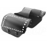 SAKWY SKÓRZANE CZARNE BOCZNE 11L CHOPPER DRAG CRUISER KLASYK
