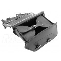 SAKWY SKÓRZANE CZARNE BOCZNE SUZUKI GZ 125 MARAUDER VL 125 INTRUDER