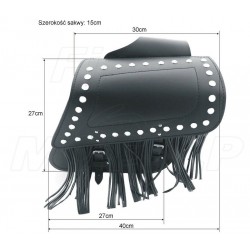 SAKWY SKÓRZANE CZARNE BOCZNE DAYSTAR 125 / ROMET 125