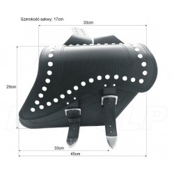 SAKWY SKÓRZANE CZARNE BOCZNE 18L HONDA CMX VT SHADOW VTX