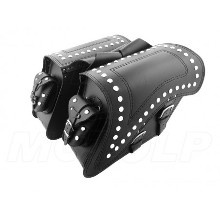 SAKWY SKÓRZANE CZARNE BOCZNE 18L HONDA CMX VT SHADOW VTX