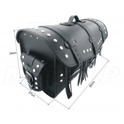 KUFER SKÓRZANY TYLNY 48L 60CM YAMAHA XV VIRAGO XVS DRAG STAR XVZ V-STAR