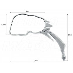 LUSTERKA CHROM METAL SUZUKI M1500 M90 800 1500 1600 INTRUDER
