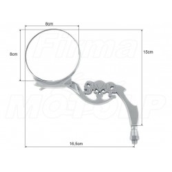 LUSTRA LUSTERKA CHROM METAL YAMAHA XV 125 250 535 VIRAGO
