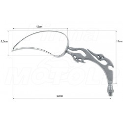 LUSTRA LUSTERKA CHROM METAL KAWASAKI VN 1500 1600 1700 2000 VULCAN