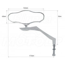 LUSTRA LUSTERKA CZACHY METAL HARLEY DAVIDSON HD CHROM 8MM