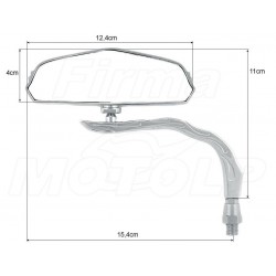 LUSTRA LUSTERKA CHROM METAL SUZUKI M1500 M90 800 1500 1600 INTRUDER