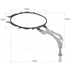 LUSTRA LUSTERKA OWAL METAL HARLEY DAVIDSON HD CHROM 8MM