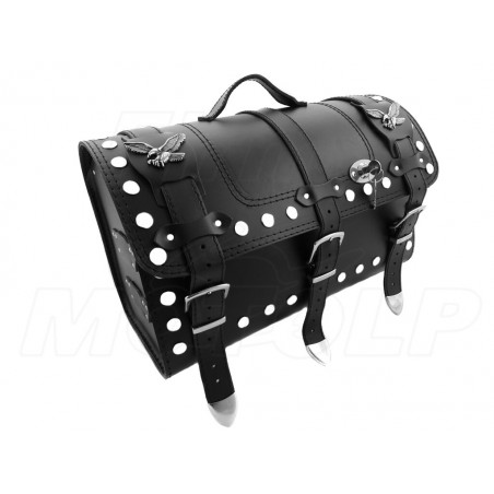 KUFER SKÓRZANY TYLNY TYŁ 30L Z ORZEŁKAMI YAMAHA XV 250 VIRAGO XVS 250 DRAG STAR