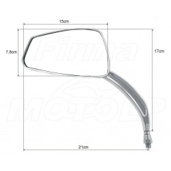 LUSTRA LUSTERKA CHROM METAL YAMAHA XVS 125 250 DRAG STAR HOMOLOGACJA E9