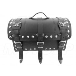 KUFER SKÓRZANY TYLNY TYŁ 30L Z ORZEŁKAMI KAWASAKI EL BN 125 250 ELIMINATOR