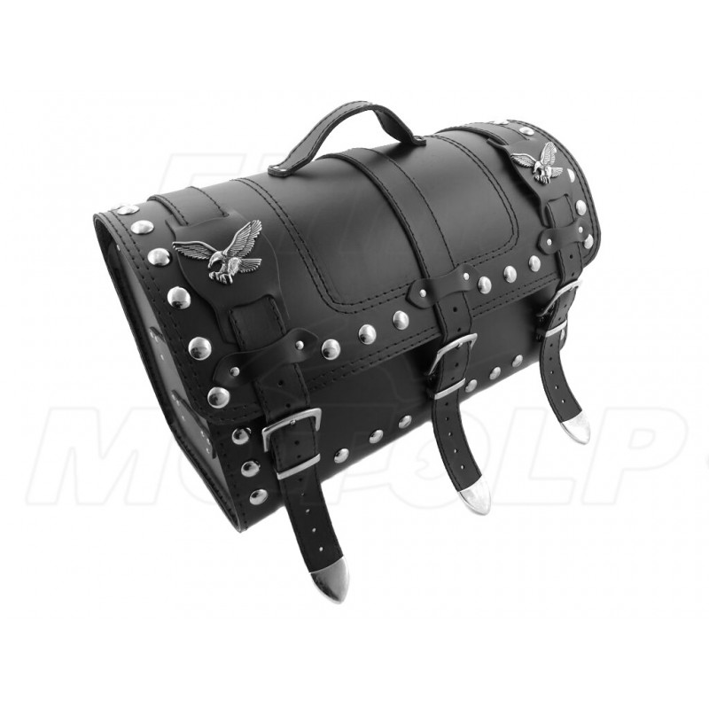 KUFER SKÓRZANY TYLNY TYŁ 30L Z ORZEŁKAMI KAWASAKI EL BN 125 250 ELIMINATOR